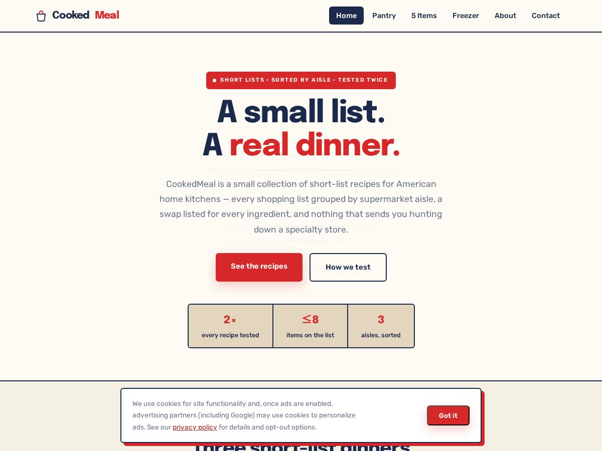 Landing-page snapshot of cookedmeal.shop