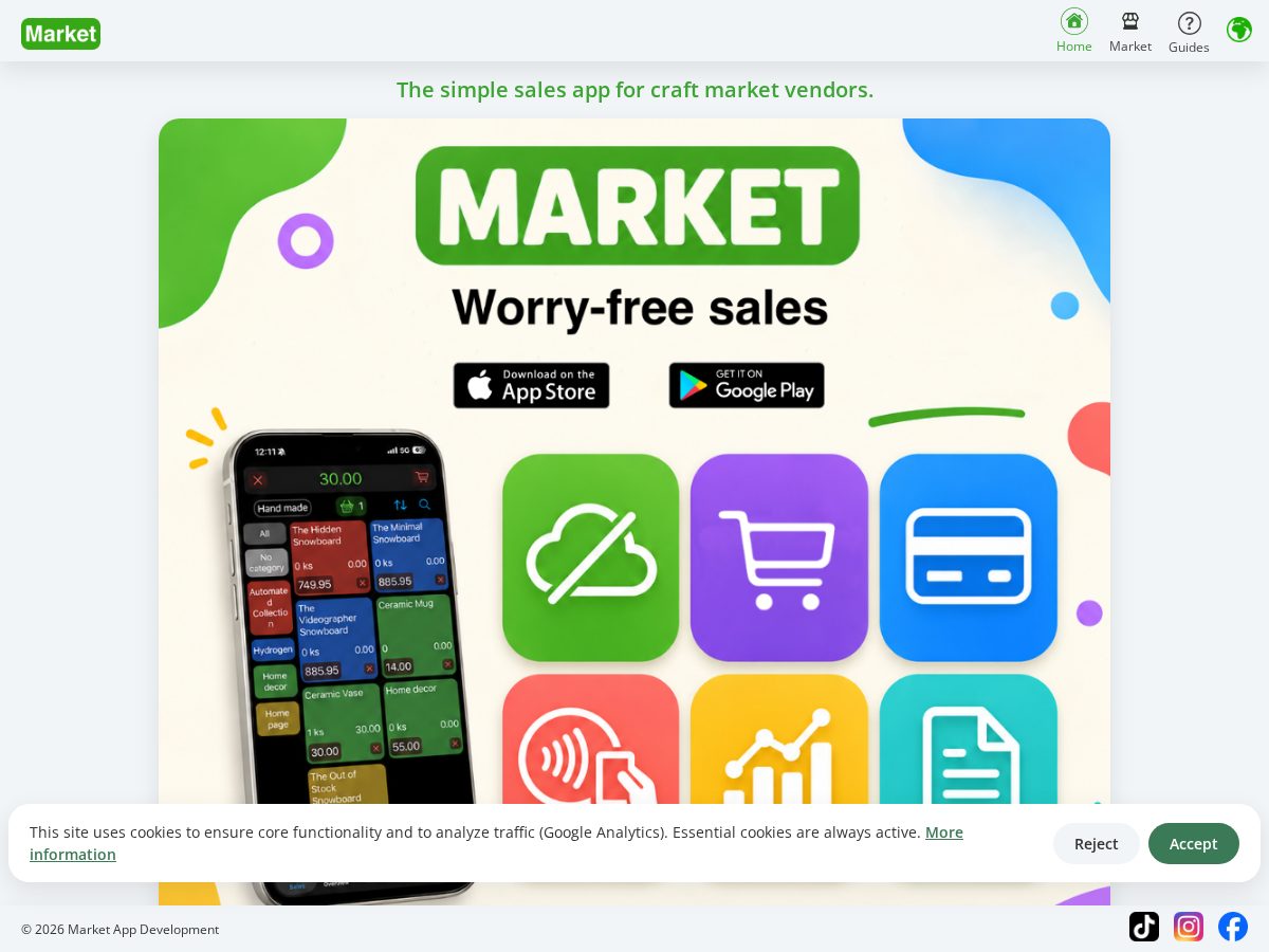 Landing-page snapshot of craftmarketapp.com