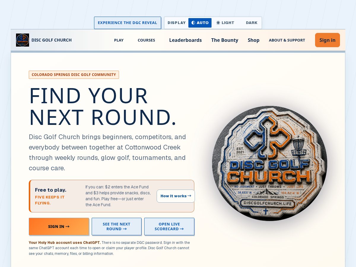 Landing-page snapshot of dgclife.com