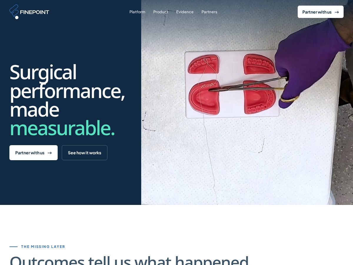 Landing-page snapshot of finepointsurgical.tech