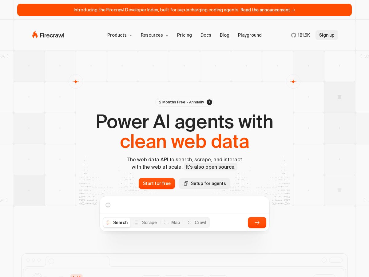 Landing-page snapshot of firecrawlsearch.com