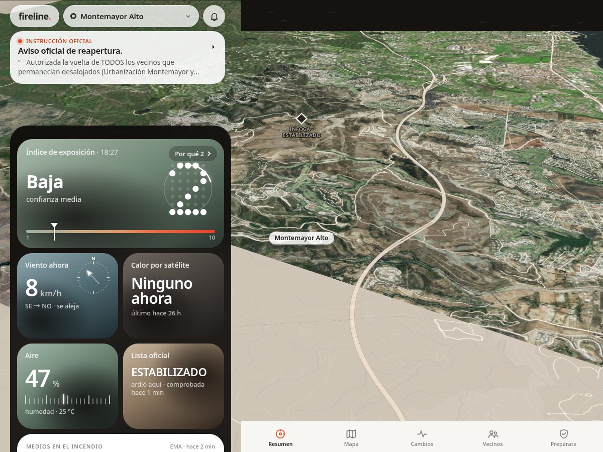 Landing-page snapshot of firelineapp.com