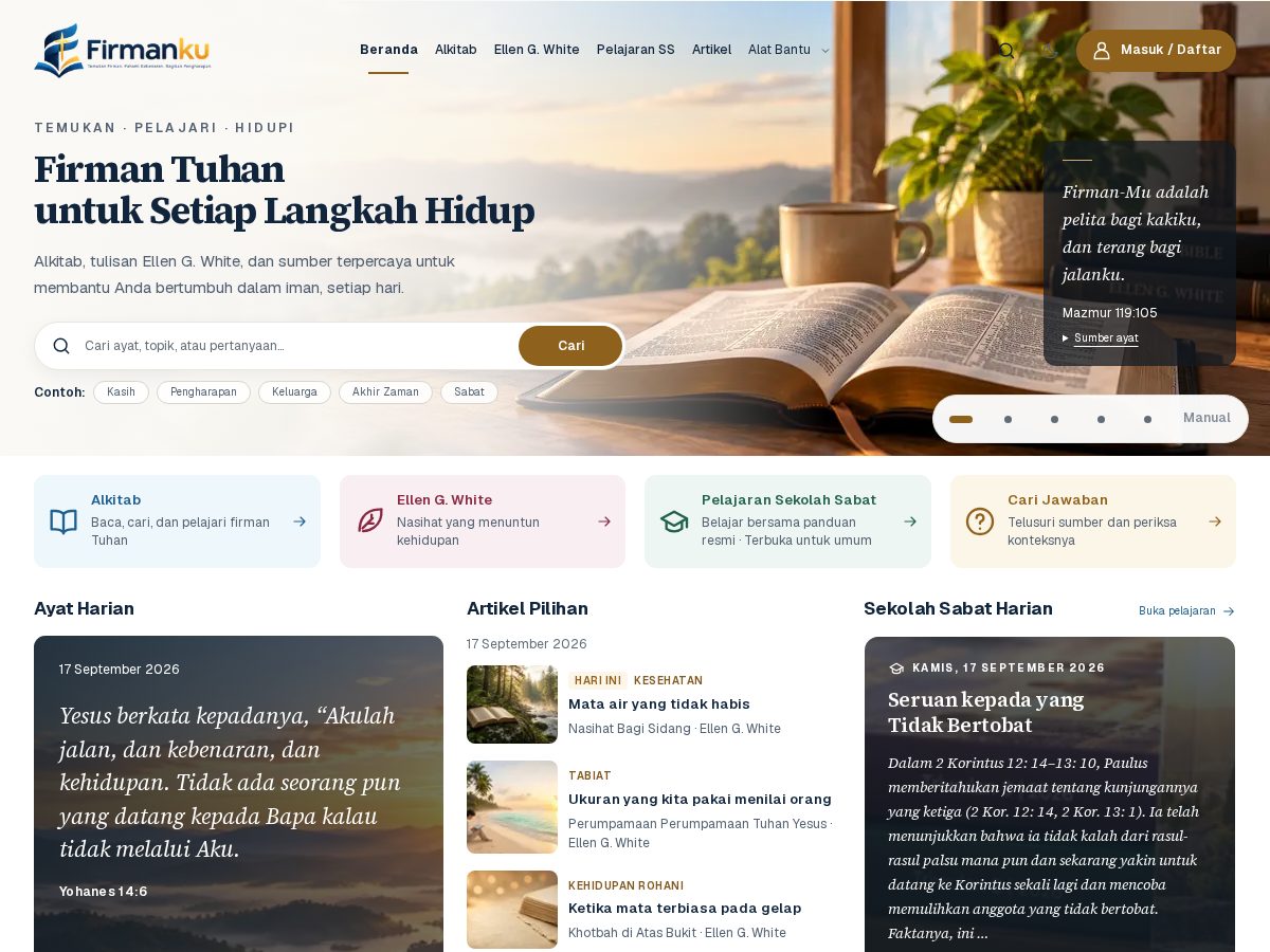 Landing-page snapshot of firmanku.com
