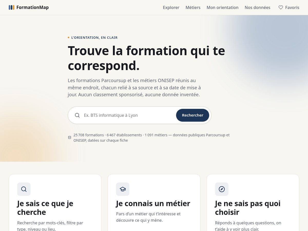 Landing-page snapshot of formation-map.com
