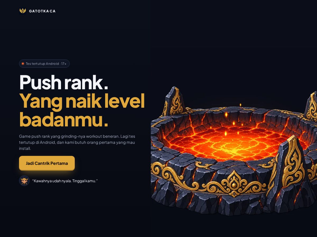 Landing-page snapshot of gatotkaca.dev