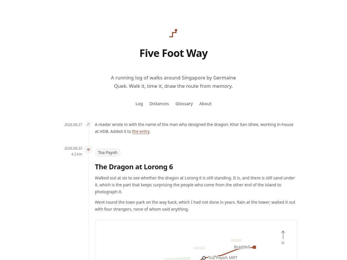 Landing-page snapshot of germainequek.com