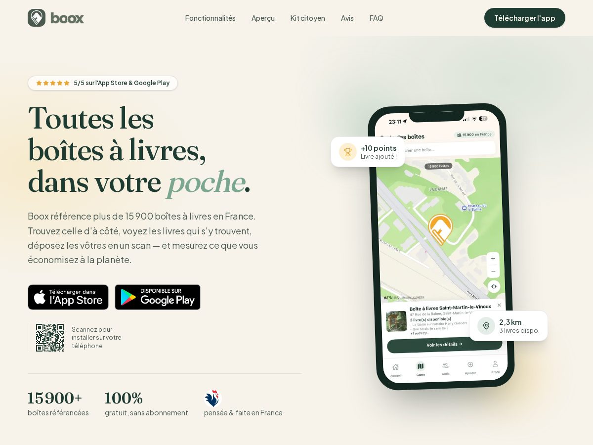 Landing-page snapshot of getboox.app