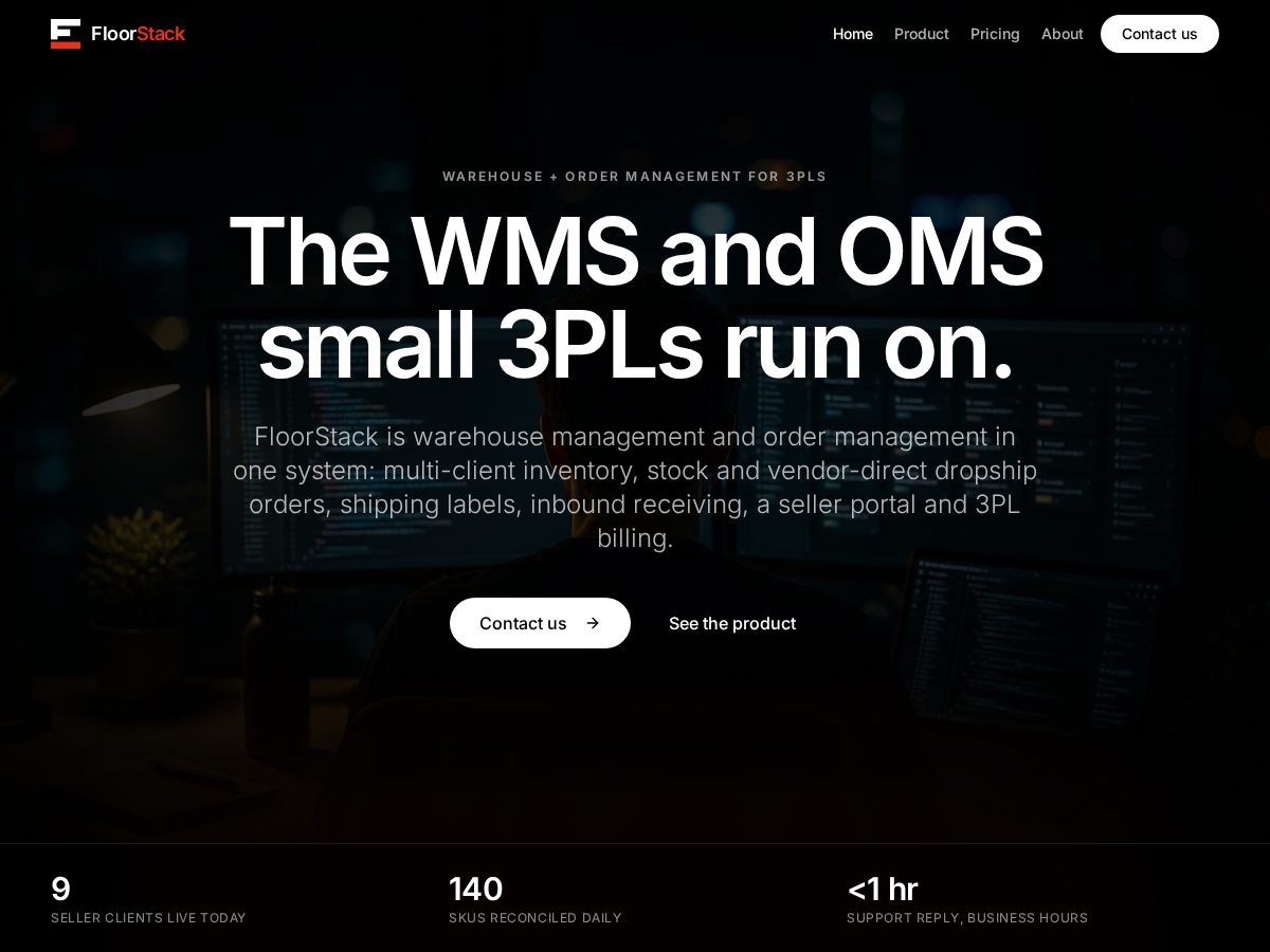 Landing-page snapshot of getfloorstack.com