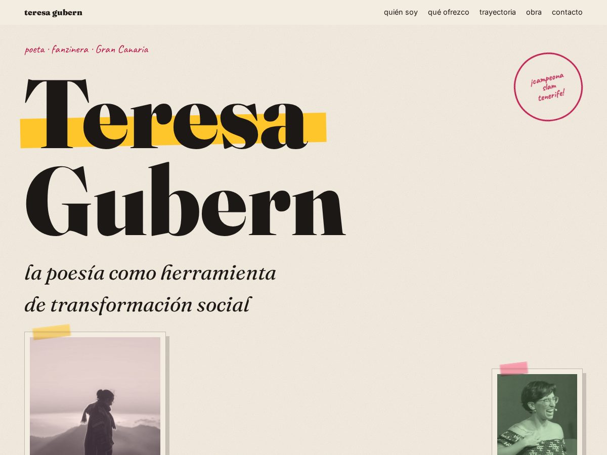 Landing-page snapshot of gubernteresa.com