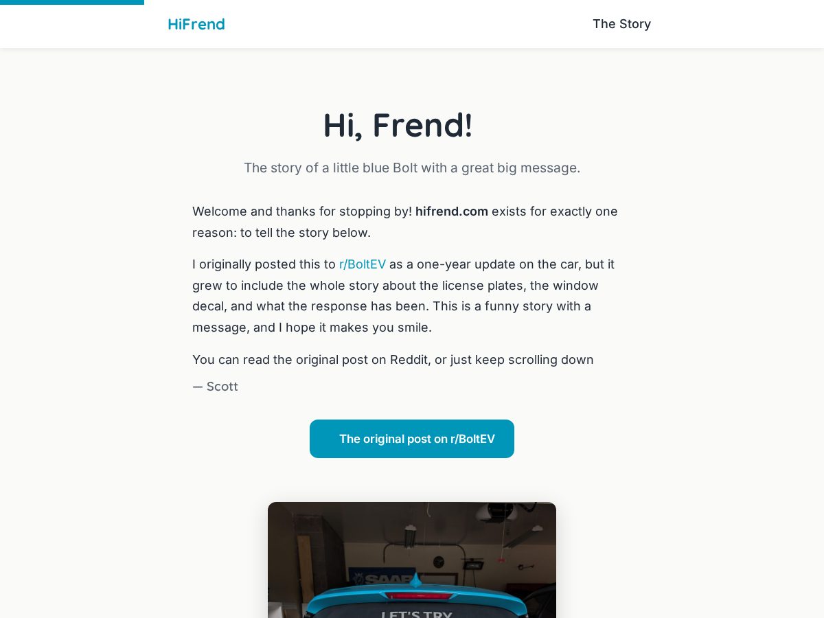 Landing-page snapshot of hifrend.com