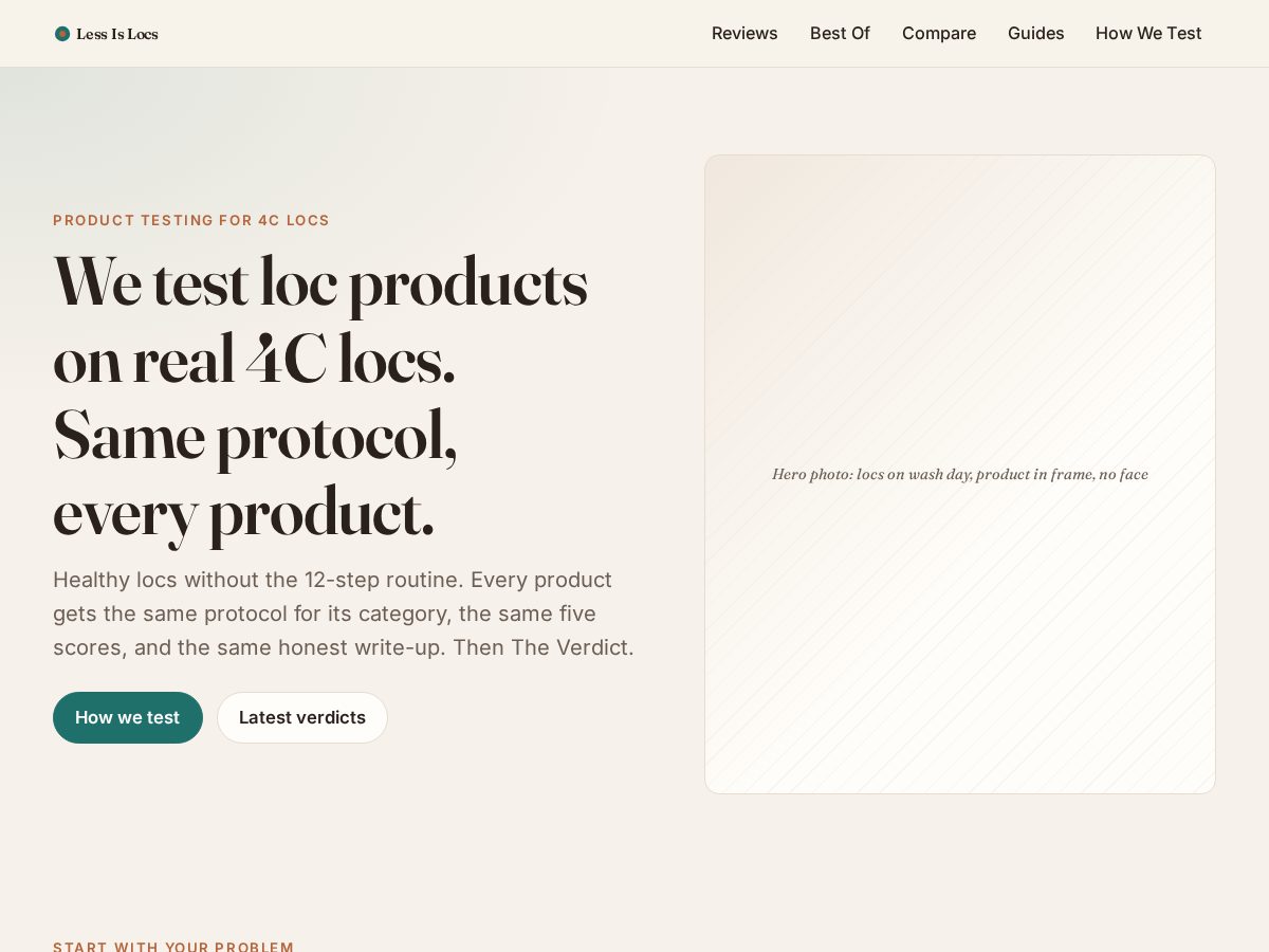 Landing-page snapshot of lessislocks.com