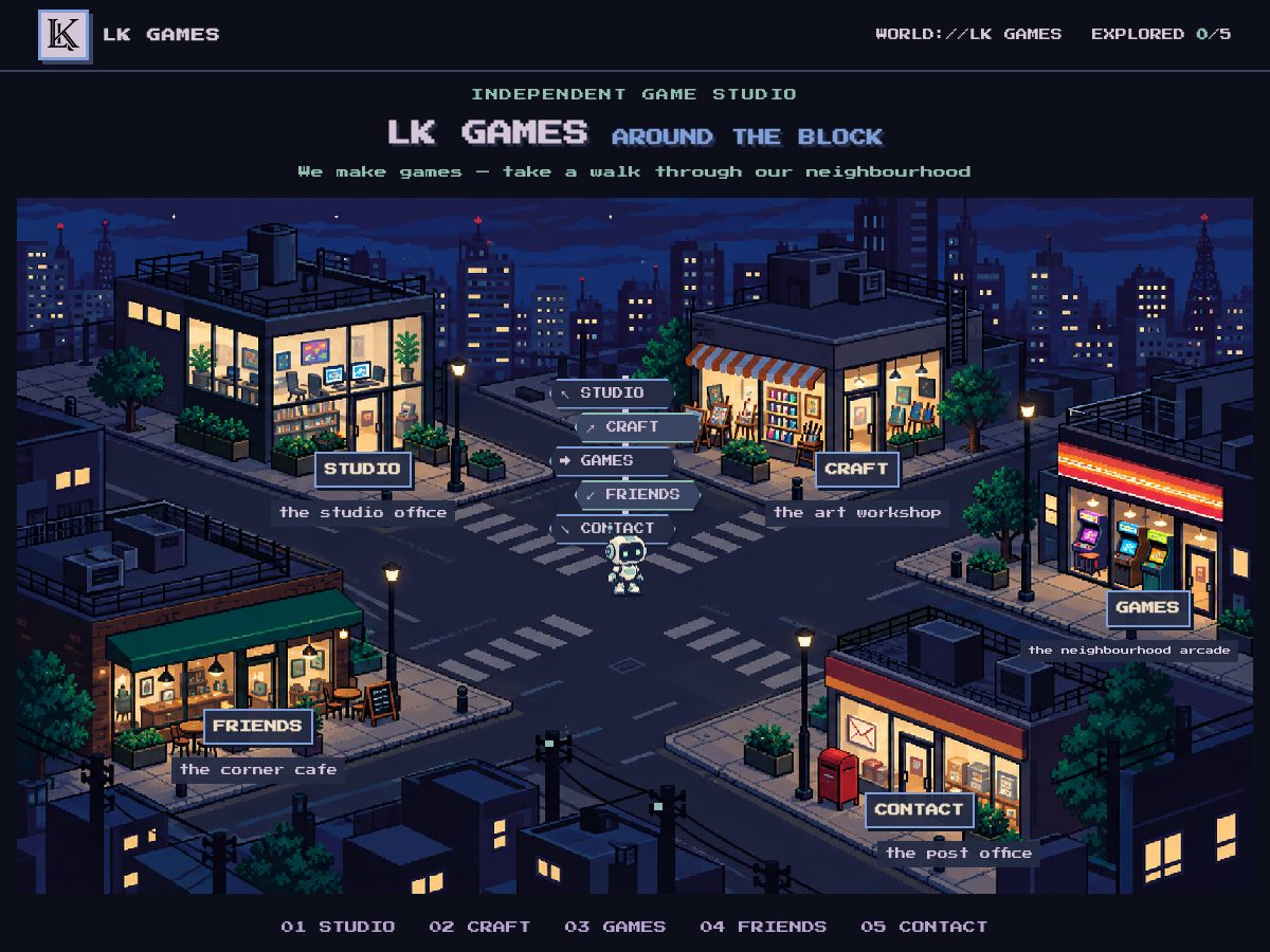 Landing-page snapshot of lkgames.org