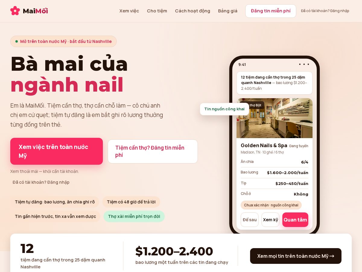Landing-page snapshot of maimoi.app