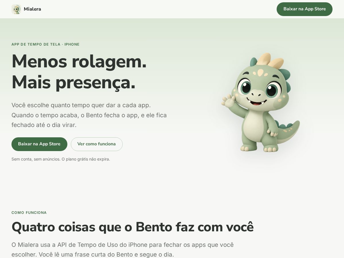 Landing-page snapshot of mialera.com