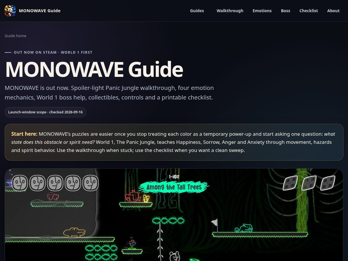 Landing-page snapshot of monowave.wiki