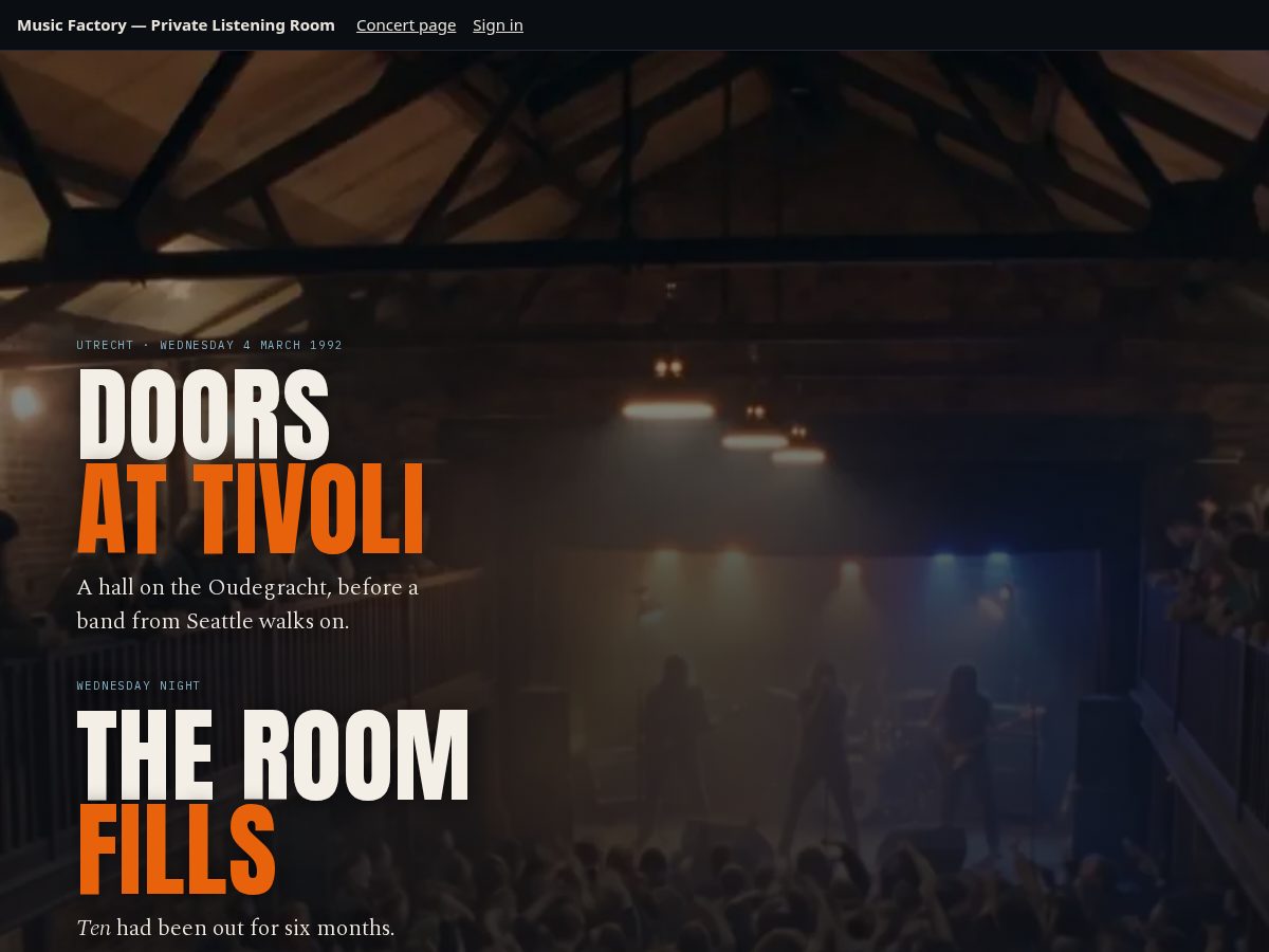 Landing-page snapshot of pjmusicfactory.com