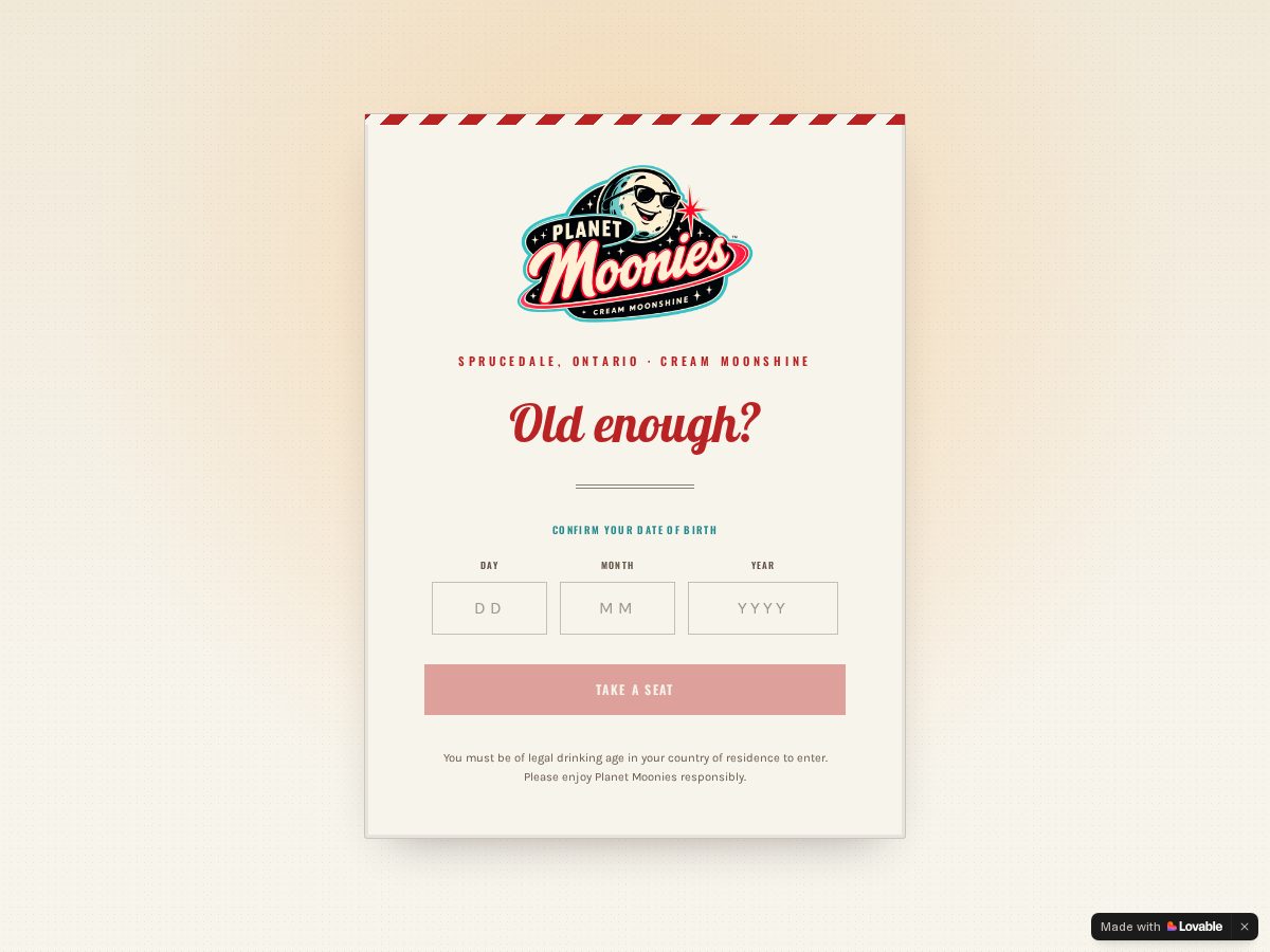 Landing-page snapshot of planetmoonies.com