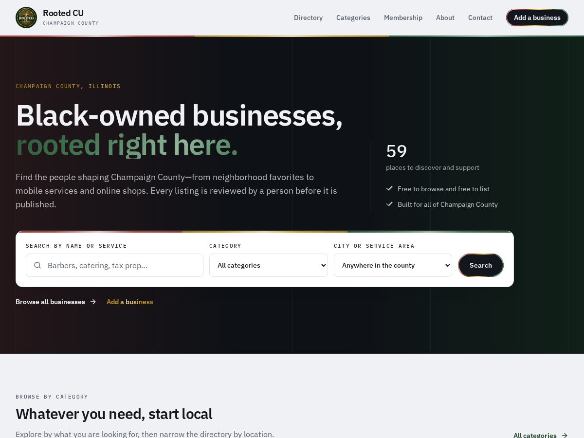 Landing-page snapshot of rootedcu.org