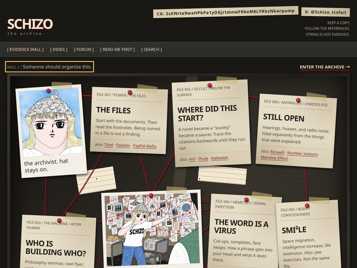 Landing-page snapshot of schizowiki.org