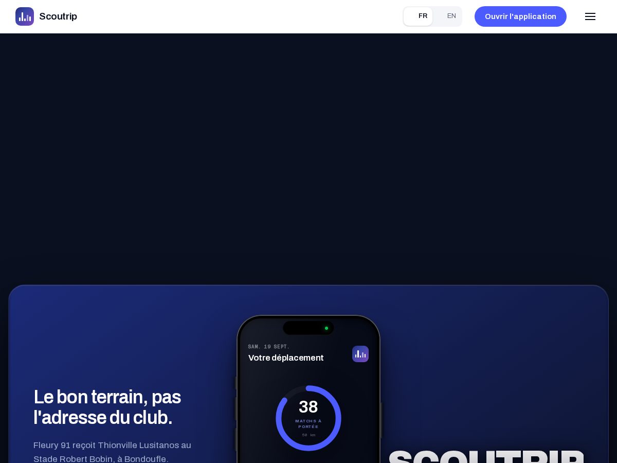Landing-page snapshot of scoutrip.com