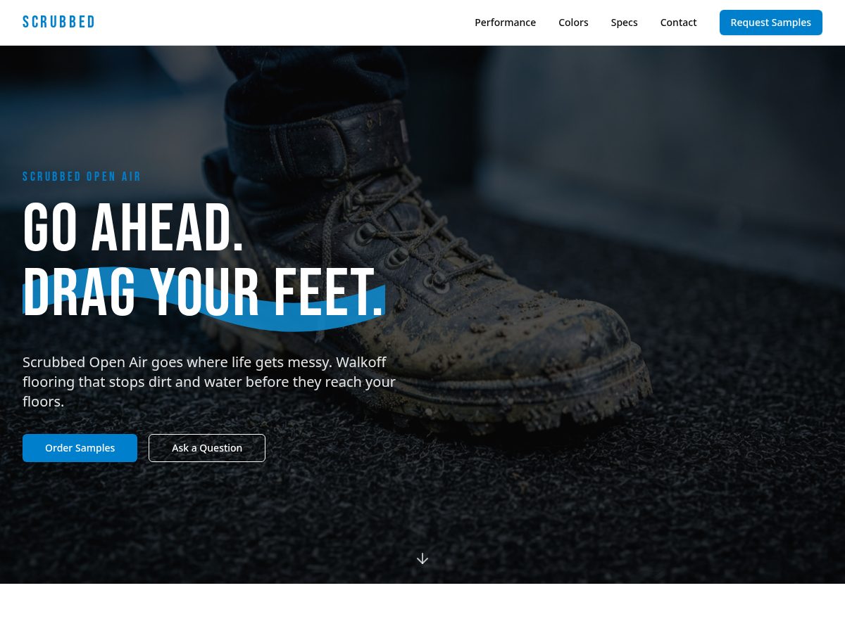 Landing-page snapshot of scrubbedwalkoff.com