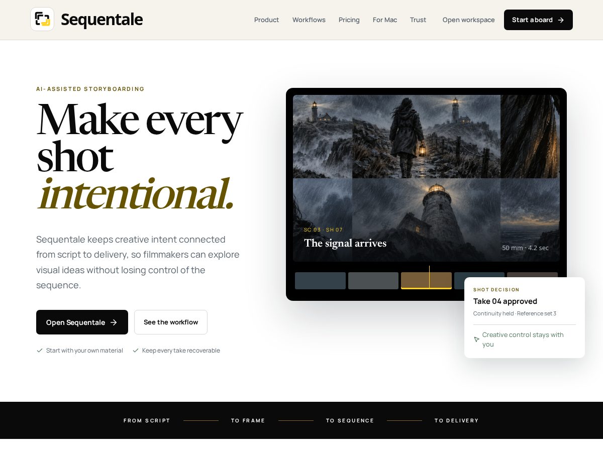 Landing-page snapshot of sequentale.com