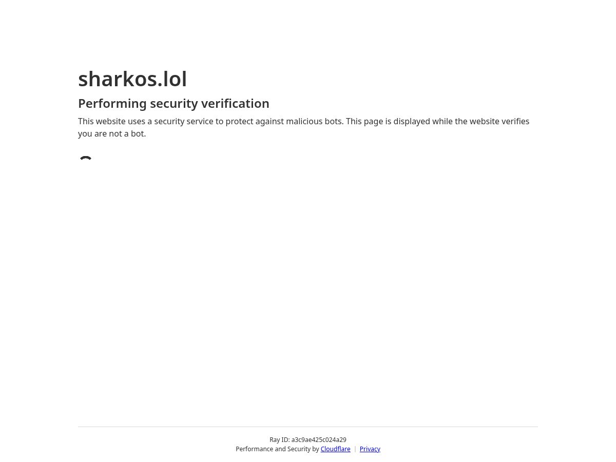 Landing-page snapshot of sharkos.lol
