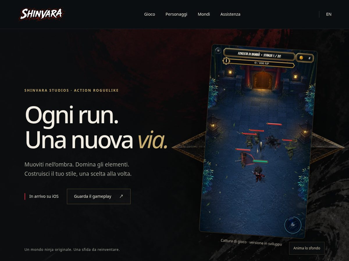Landing-page snapshot of shinvara.net