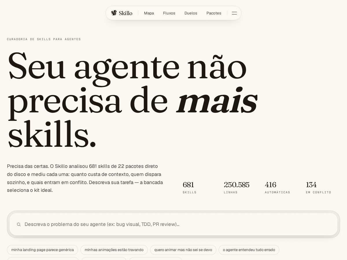 Landing-page snapshot of skilloai.dev