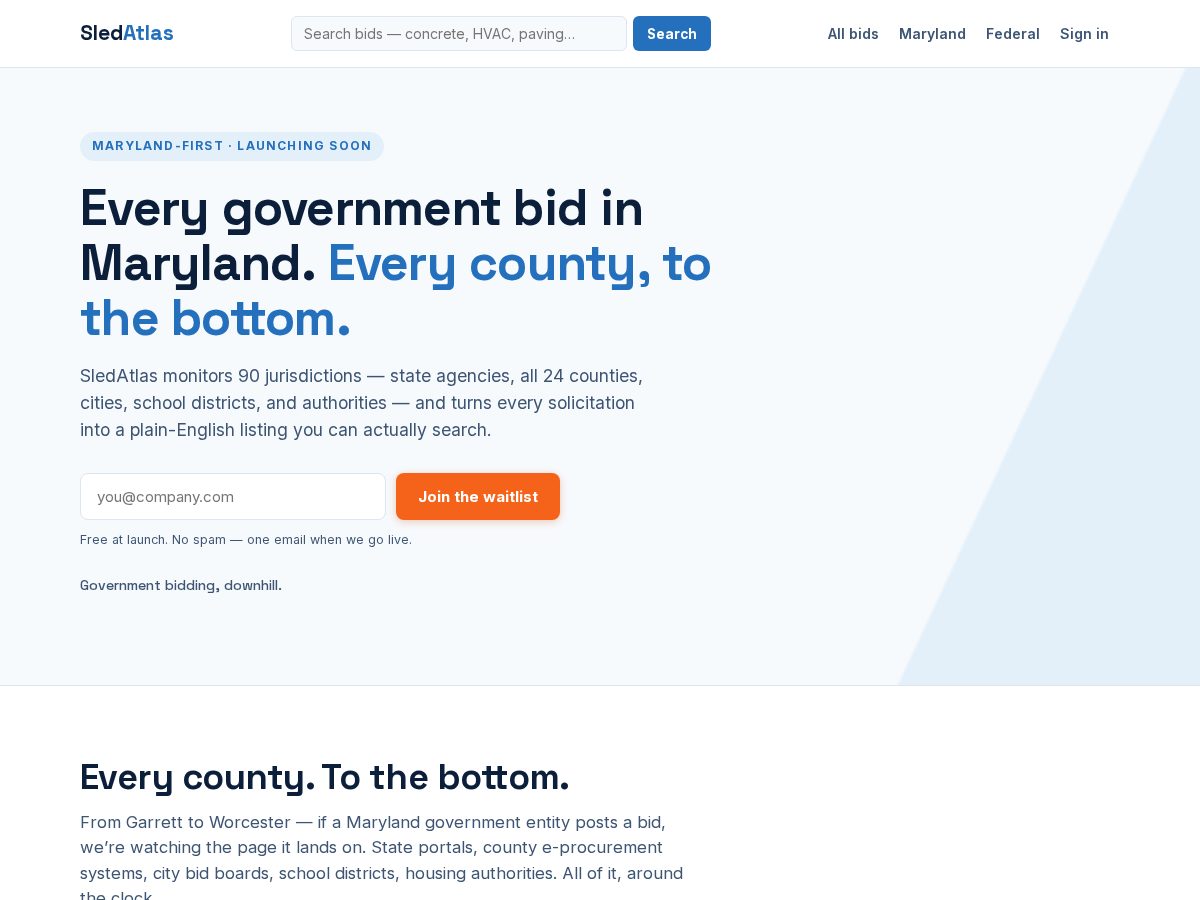 Landing-page snapshot of sledatlas.com