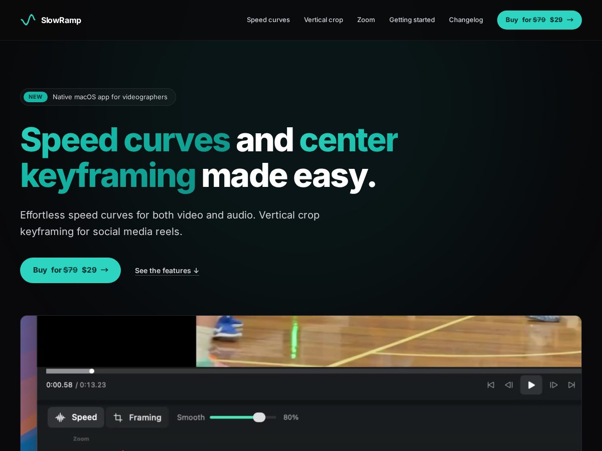 Landing-page snapshot of slowramp.app