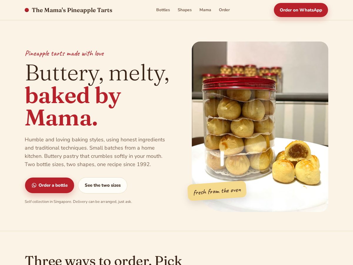 Landing-page snapshot of themamacookies.com