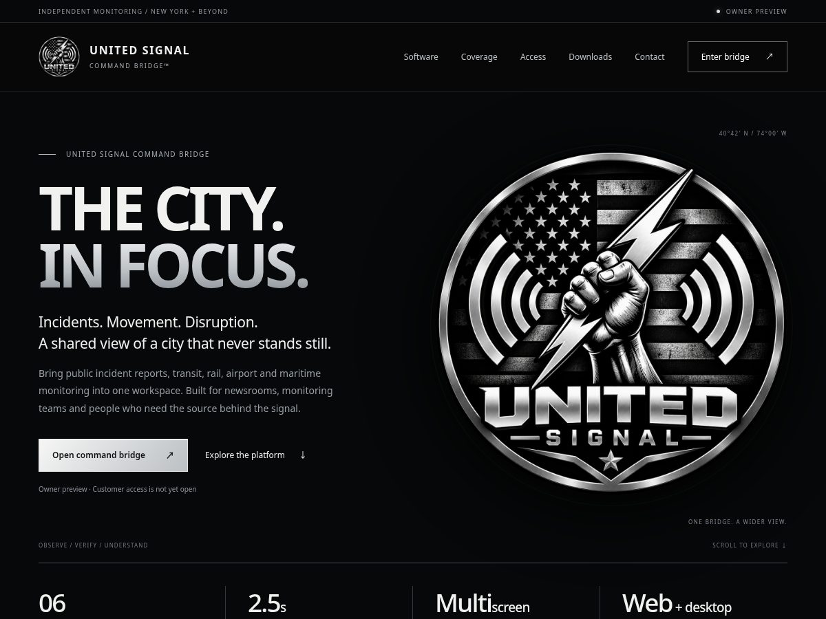 Landing-page snapshot of unitedsignal.online