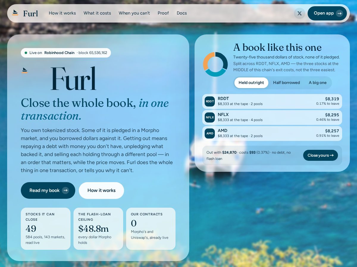 Landing-page snapshot of usefurl.xyz