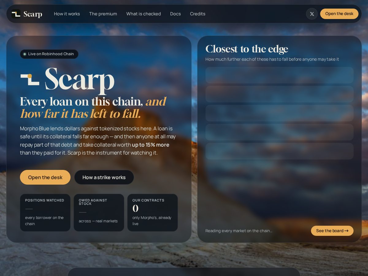 Landing-page snapshot of usescarp.xyz
