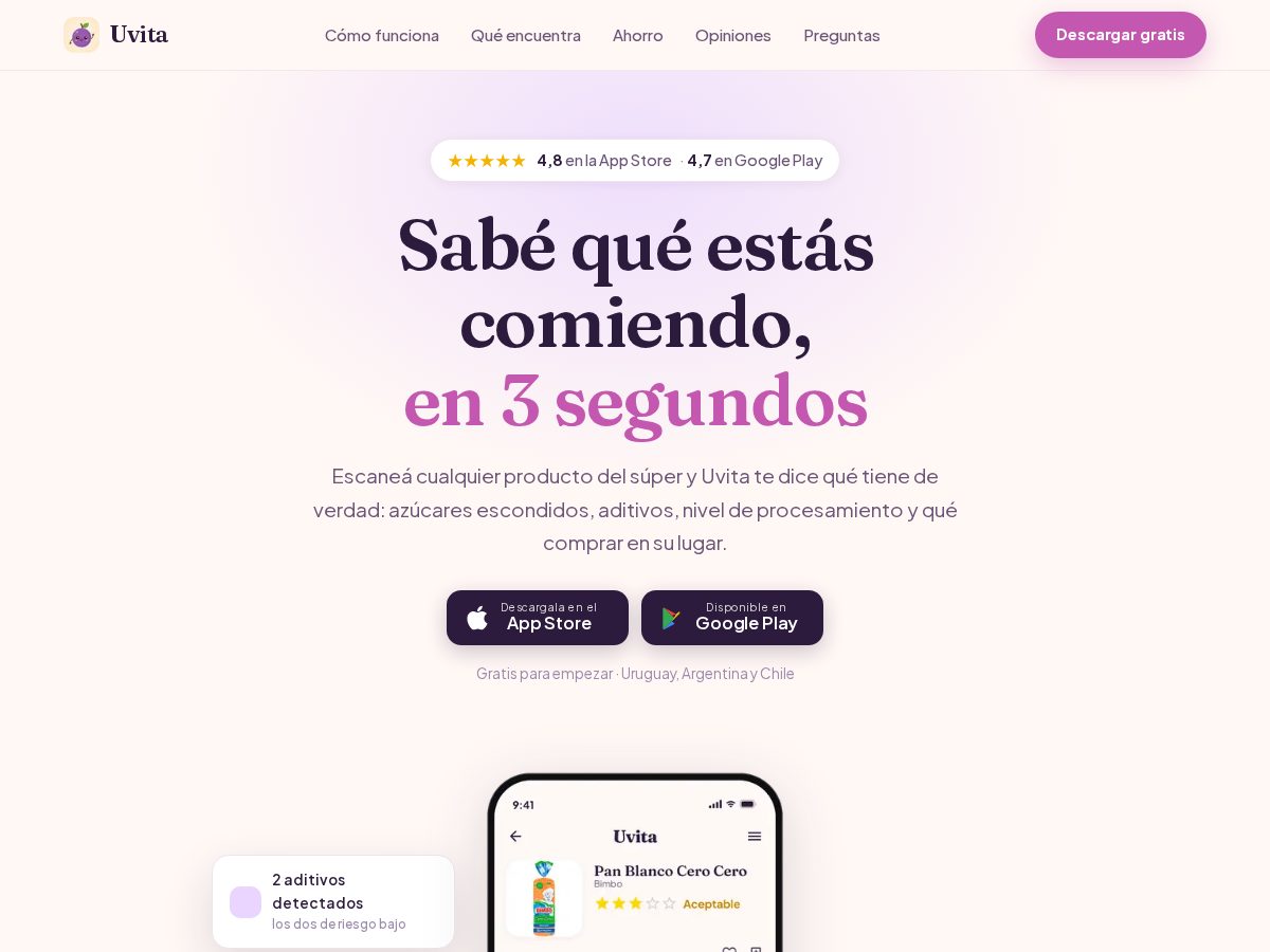 Landing-page snapshot of uvita.tech