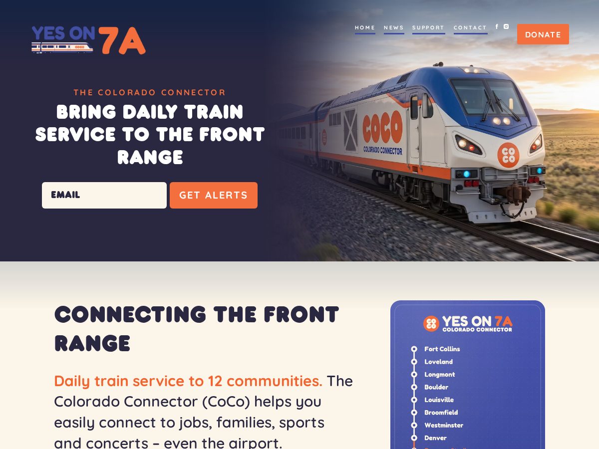 Landing-page snapshot of yesforcoco.org