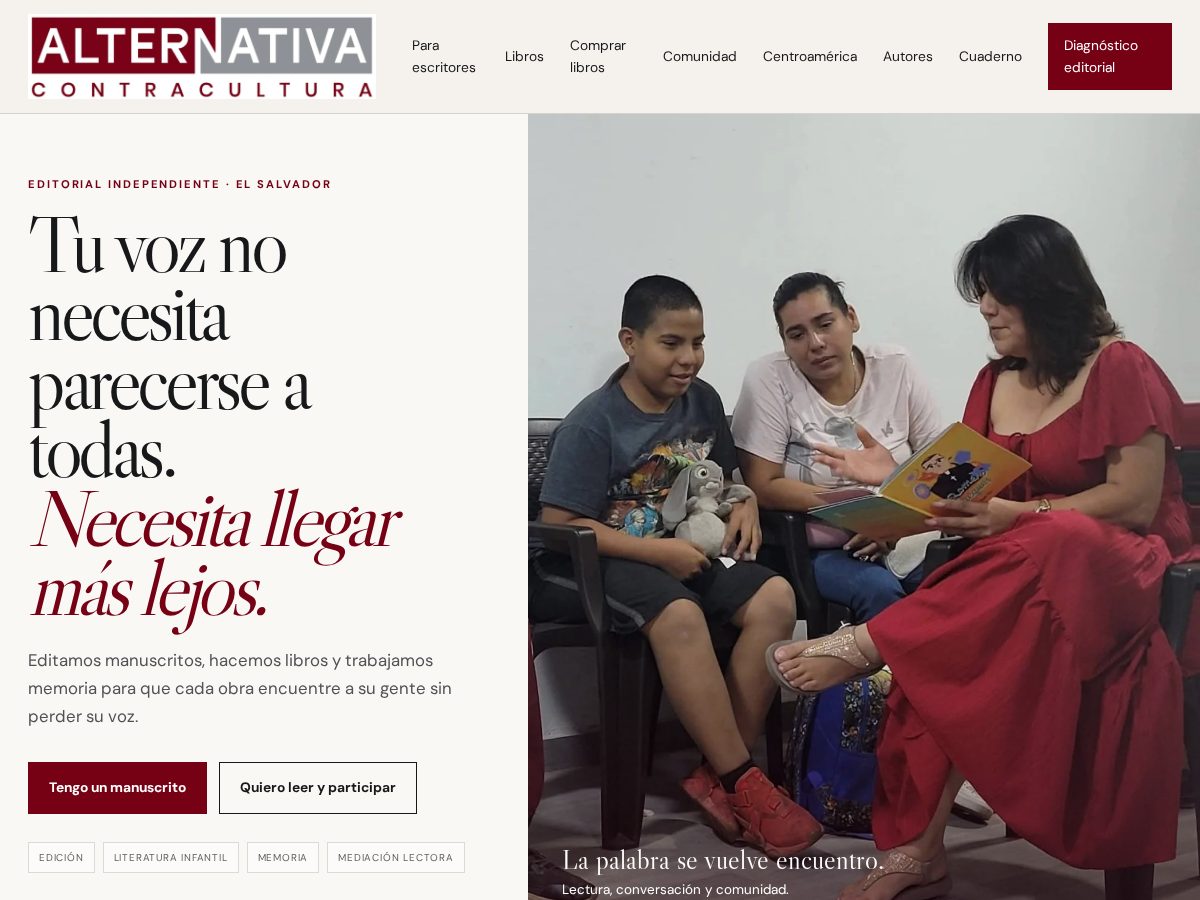 Landing-page snapshot of alternativacontracultura.com