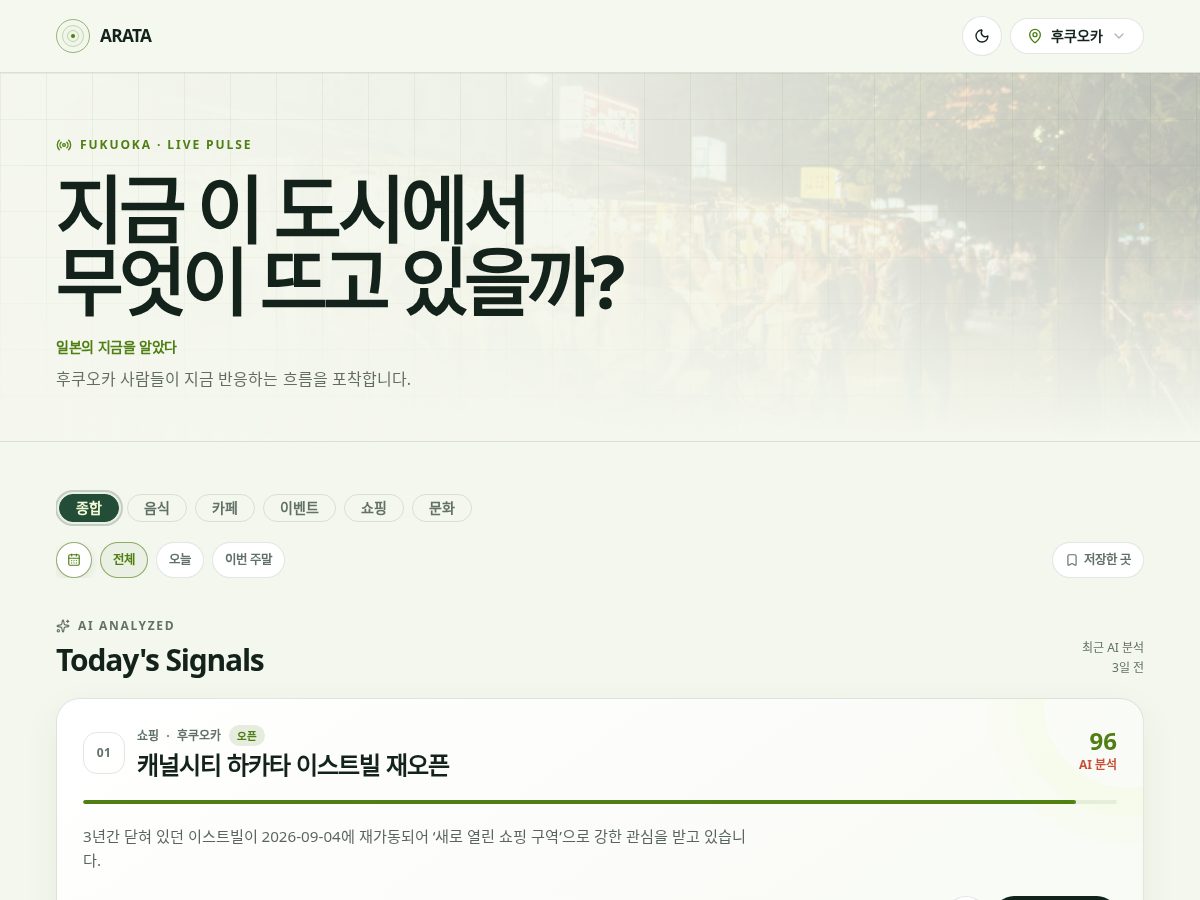 Landing-page snapshot of aratanow.com