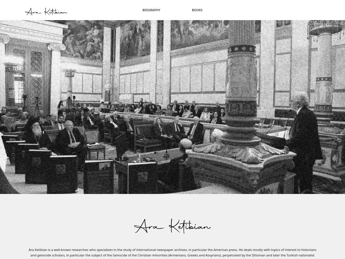 Landing-page snapshot of armeniangenocide.press