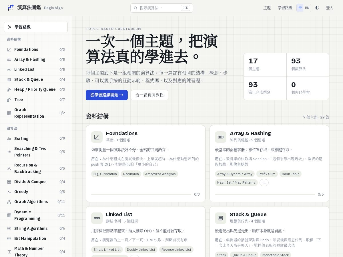 Landing-page snapshot of beginalgo.com
