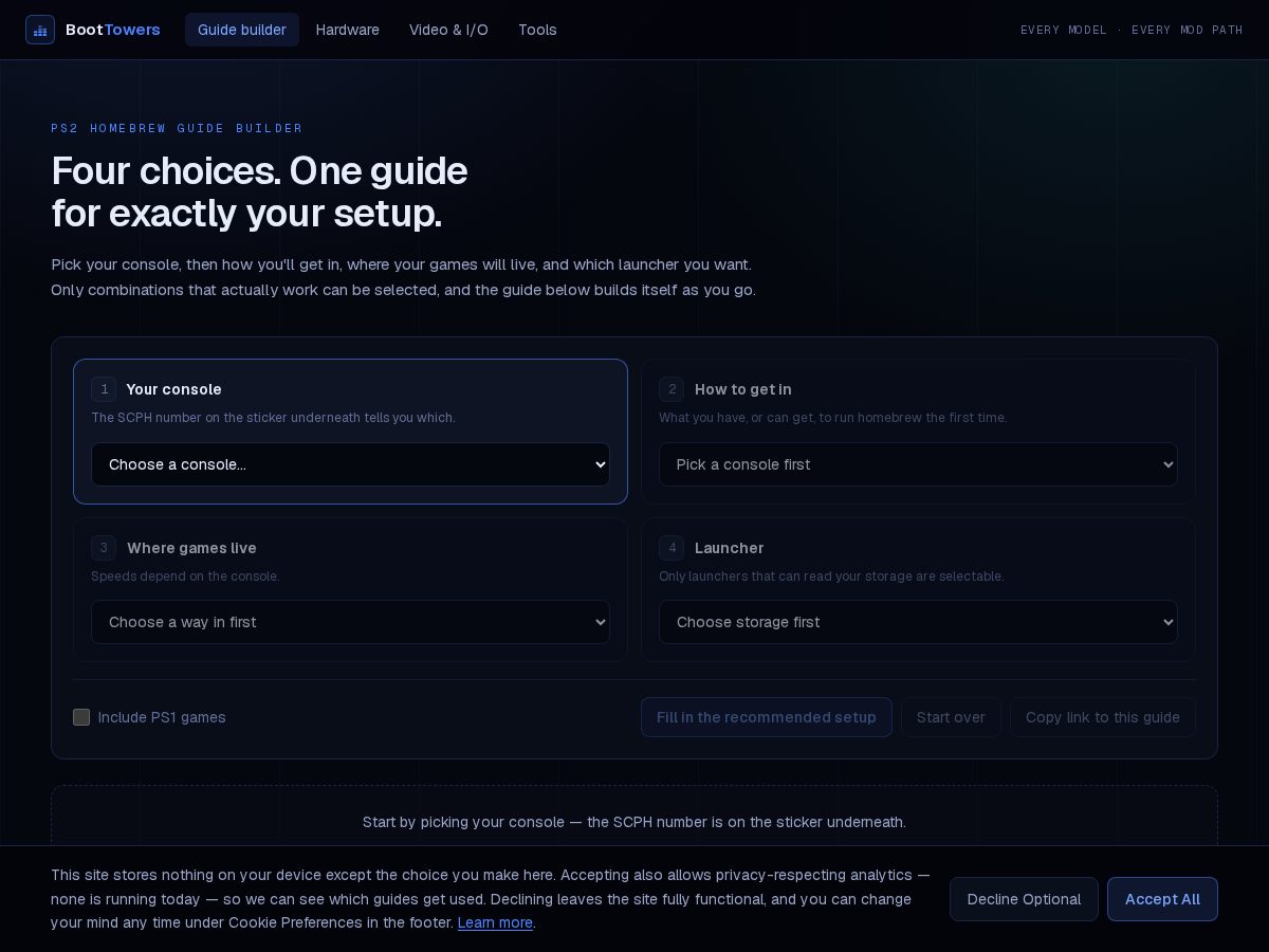 Landing-page snapshot of boottowers.com