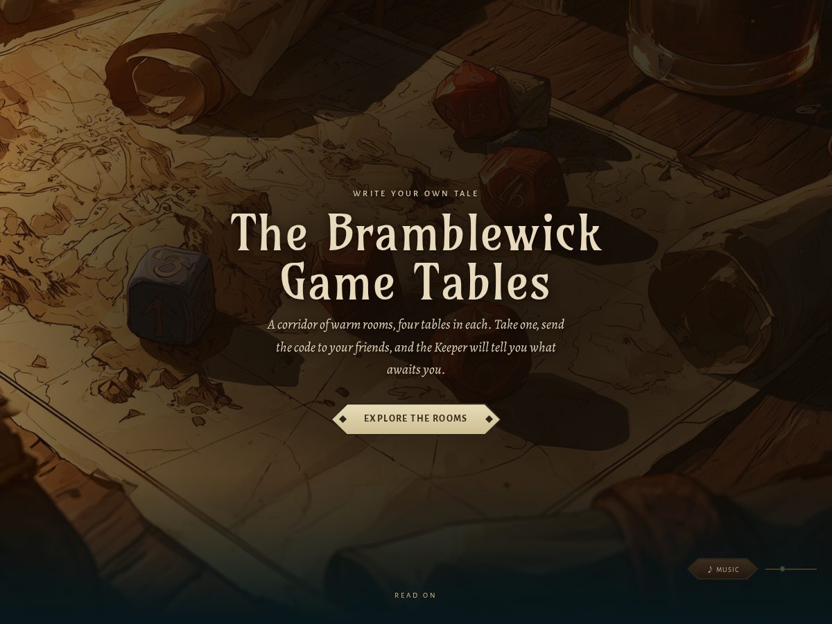 Landing-page snapshot of bramblewick.world