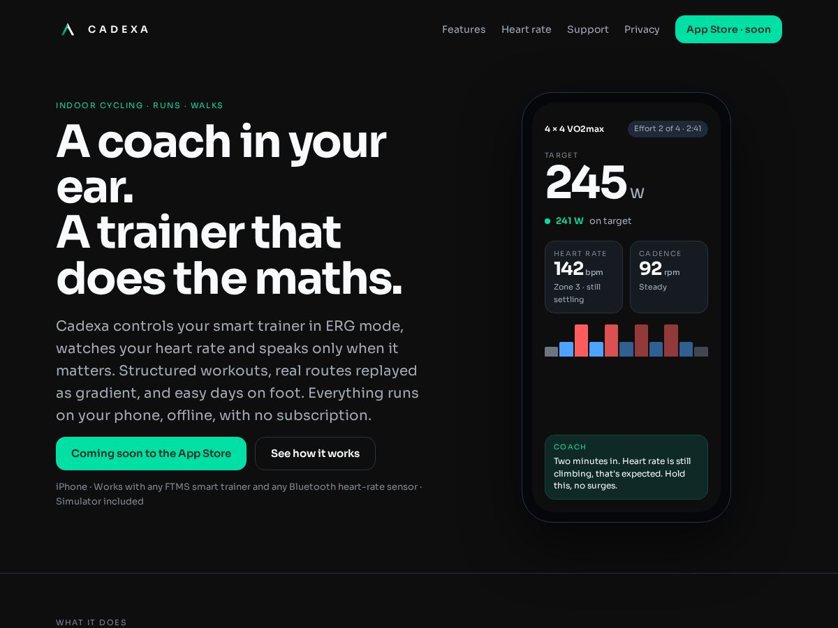 Landing-page snapshot of cadexa.org