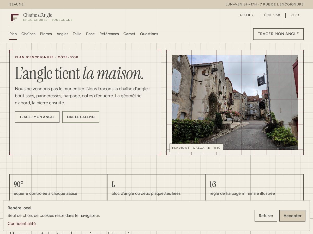 Landing-page snapshot of chainedangle.casa