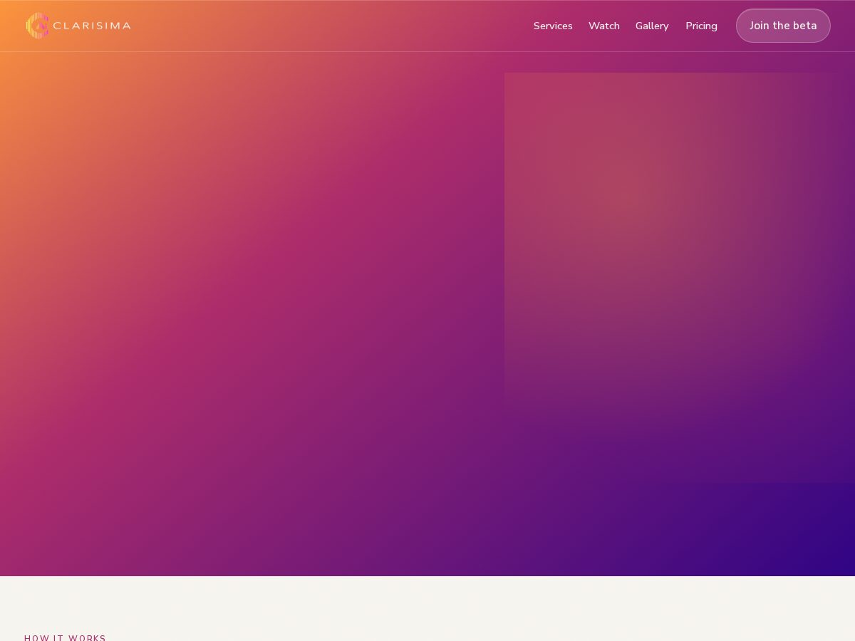 Landing-page snapshot of clarisima.app
