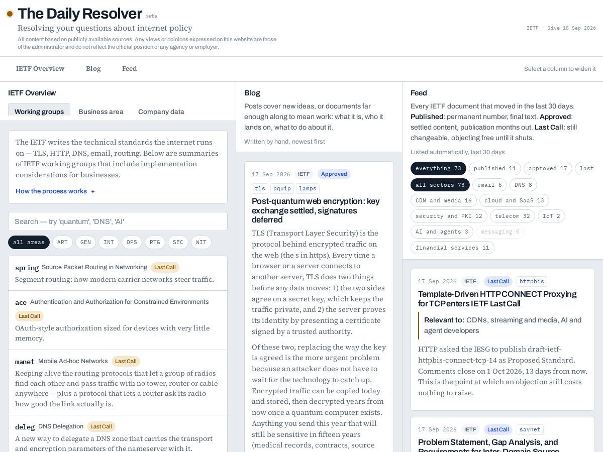 Landing-page snapshot of dailyresolver.com