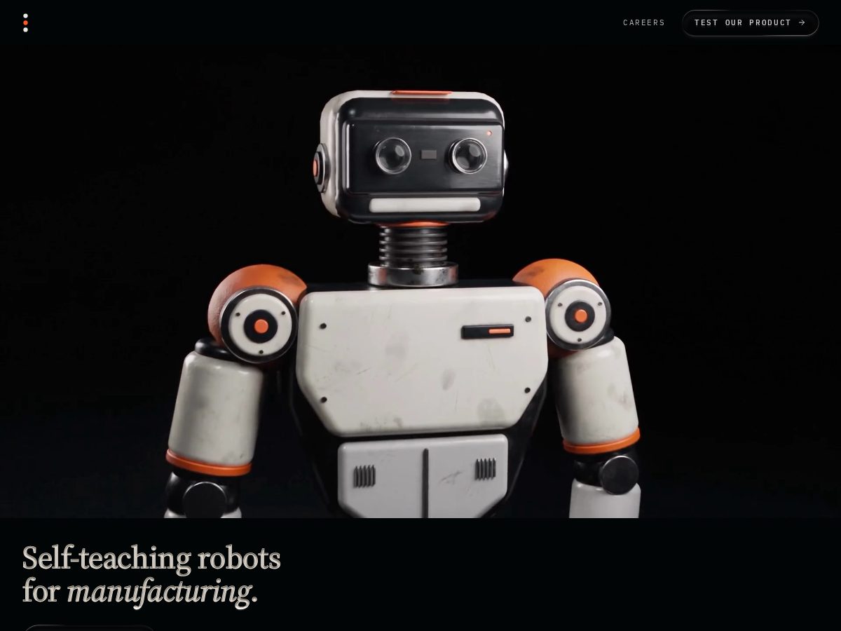 Landing-page snapshot of defexrobotics.com