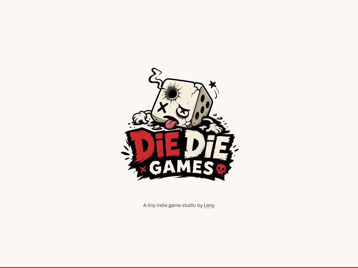 Landing-page snapshot of diedie.games