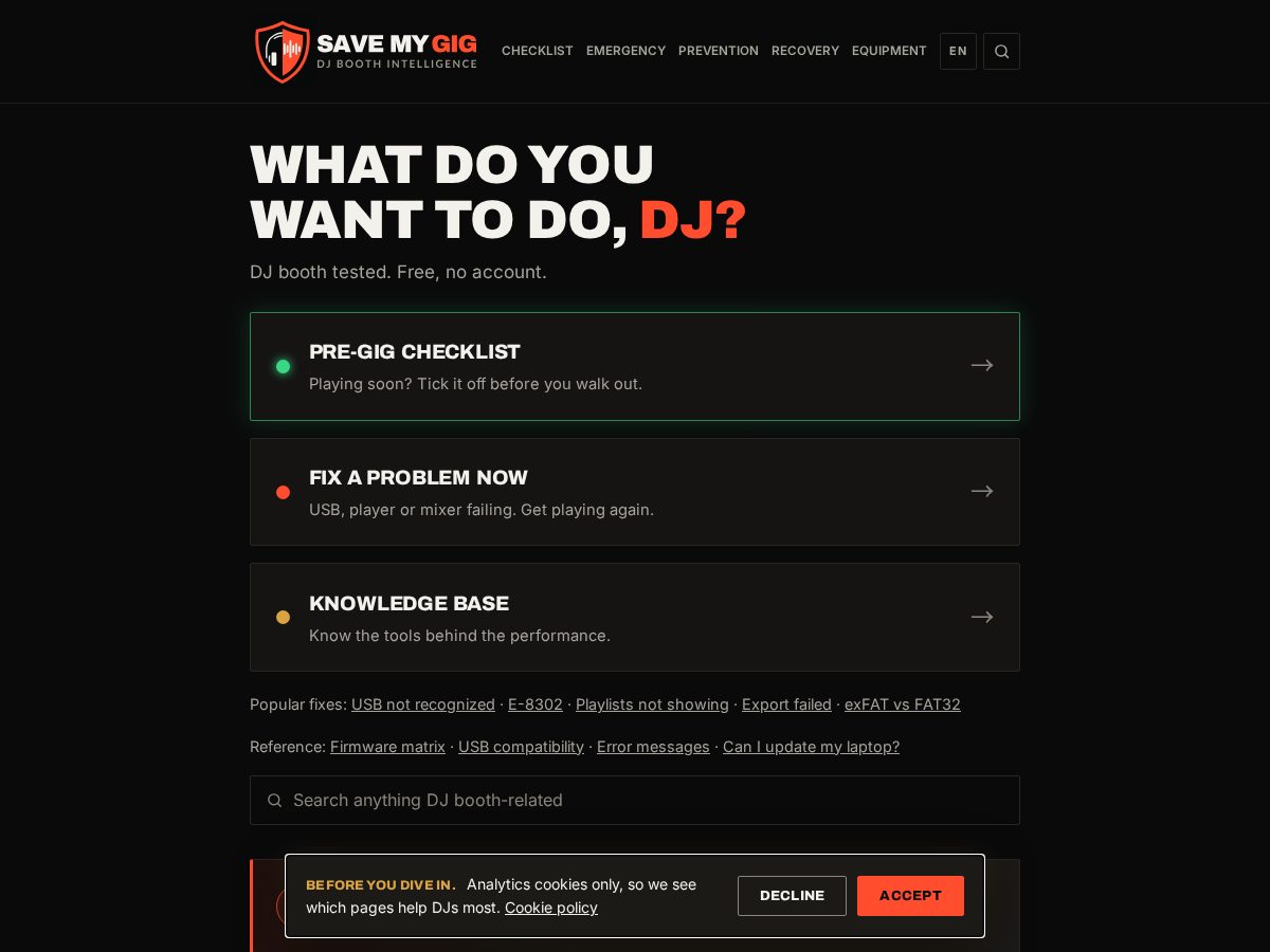 Landing-page snapshot of djboothintelligence.com